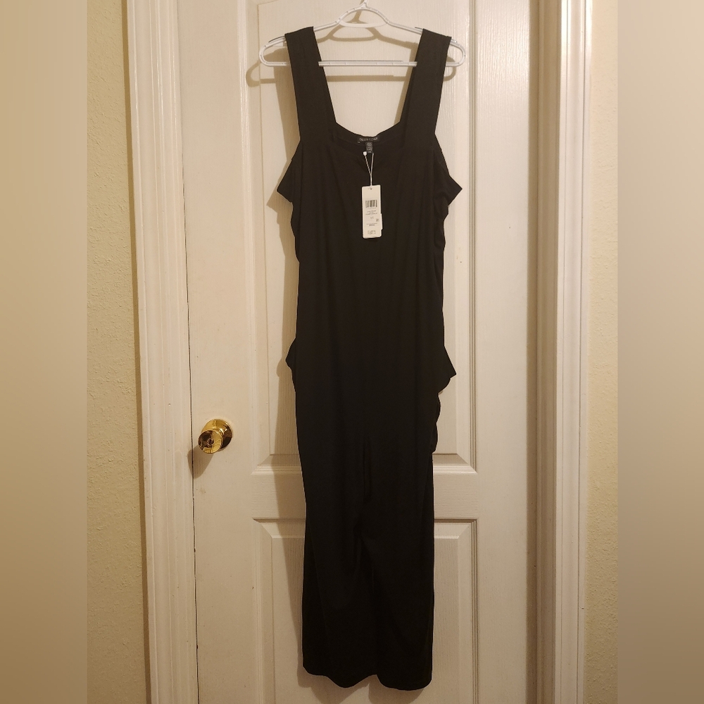 NWT EILEEN FISHER Viscose-Jersey Wide-Leg Cropped Jumpsuit - Picture 3 of 6